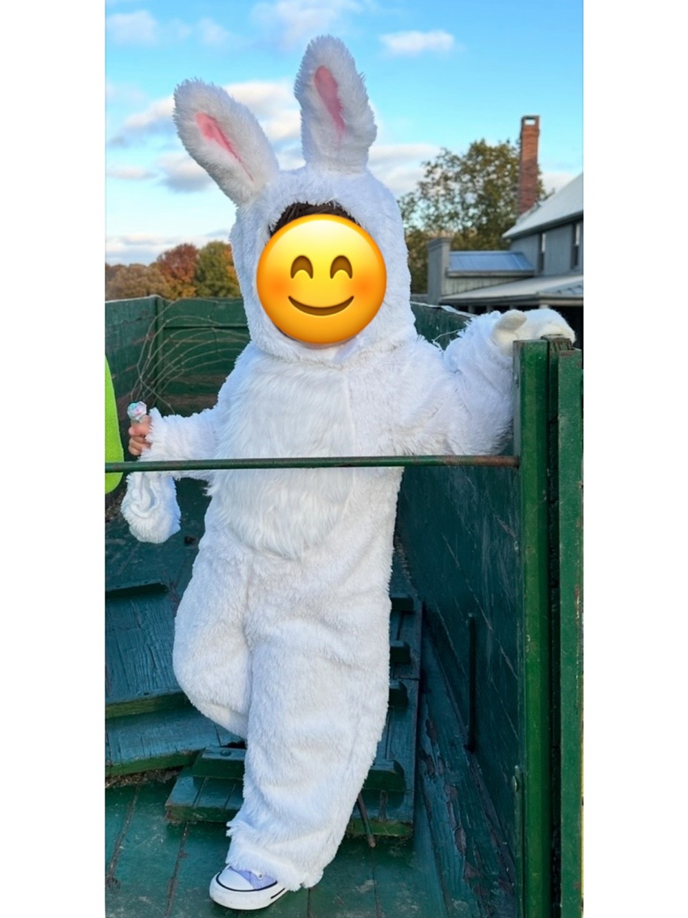 White Bunny Kids Costume with Hooded Ears